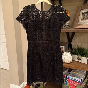 Madewell Black Lace Mini Dress